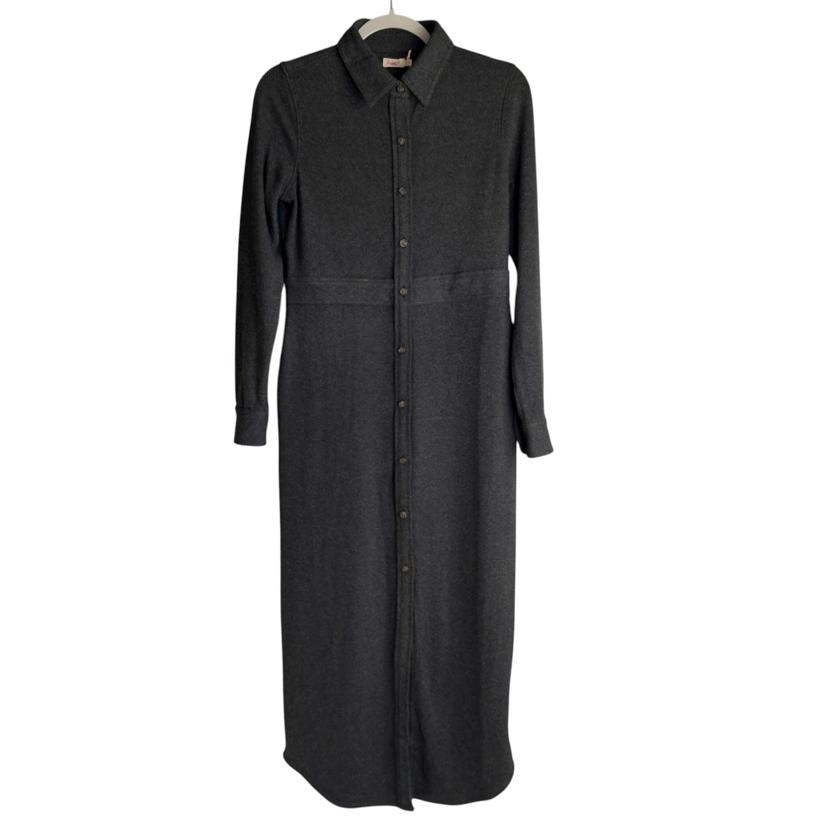 Faherty Womens Small Legend Sweater Dress Black Heather Nwt
